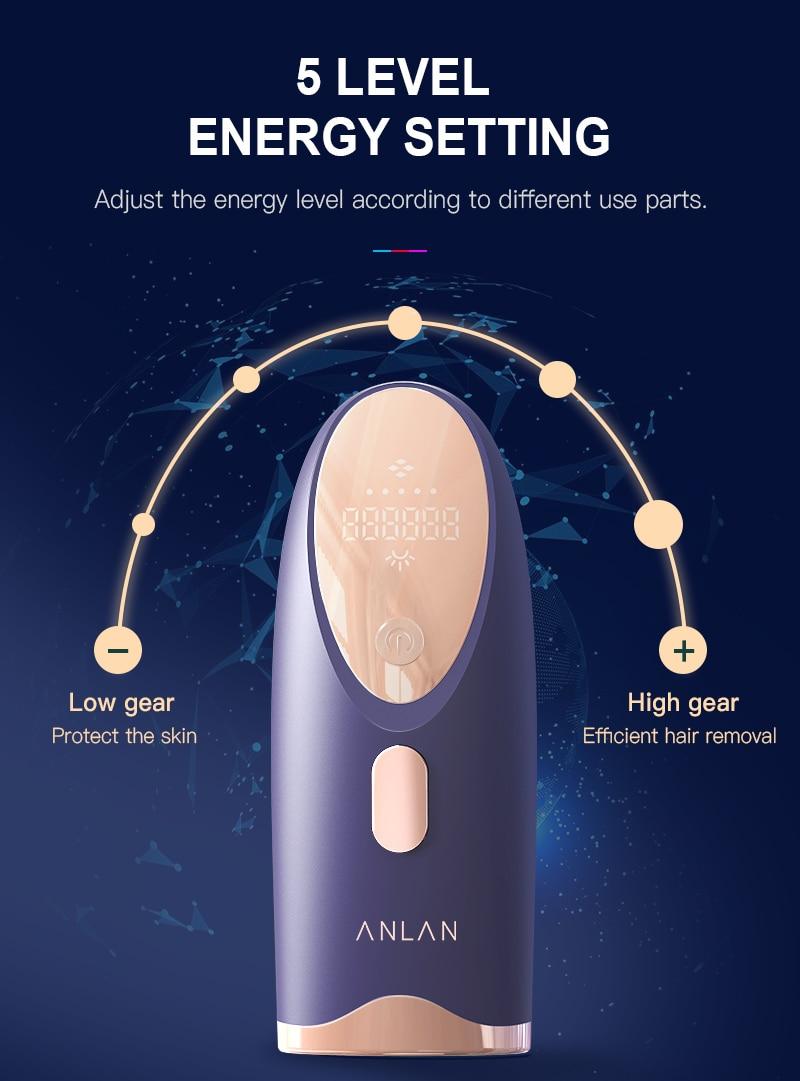 ANLAN IPL Hair Removal 999999Flashes 3 Color Light Skin Care IPL Laser Hair Removal Permanent Painless Whole Body Laser Epilator