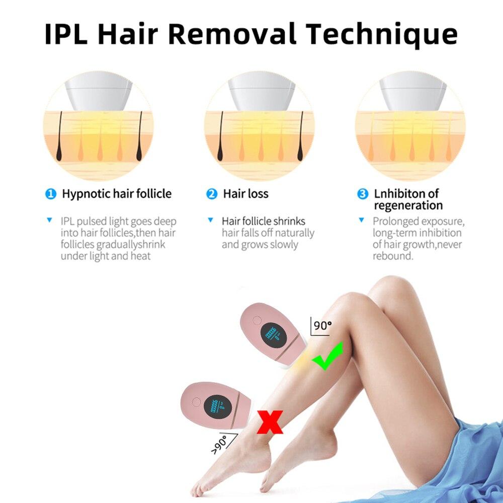 Hair Remover 900000 Flash IPL Laser Epilator Eyebrow Trimmer Shaving & Hair Removal Permanent Cutter Machine Electric Depilator