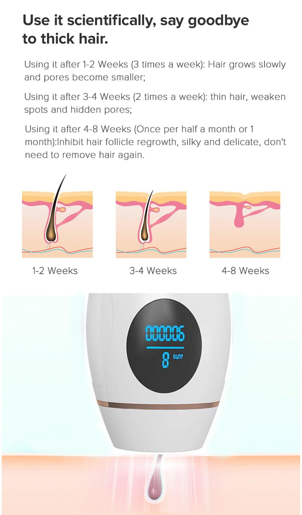 Hair Remover 900000 Flash IPL Laser Epilator Eyebrow Trimmer Shaving & Hair Removal Permanent Cutter Machine Electric Depilator