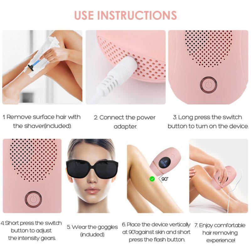 900000 Flash IPL Laser Epilator Eyebrow Trimmer Shaving And Hair Removal Permanent Cutter Machine Electric Depilatory - Image 6