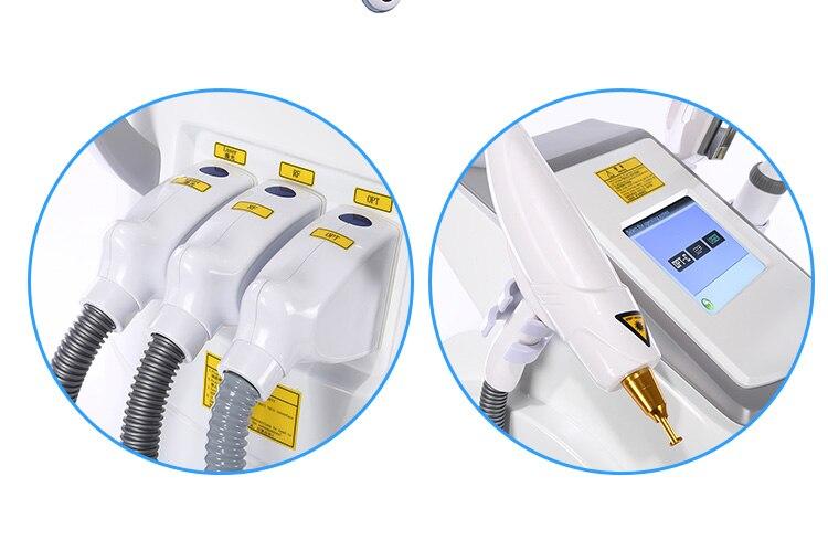 Factory Price IPL SHR / RF / Elight / ND Yag Laser for Black Carbon Wrist Skin Peeling Hair Removal and Tattoo Removal Machine