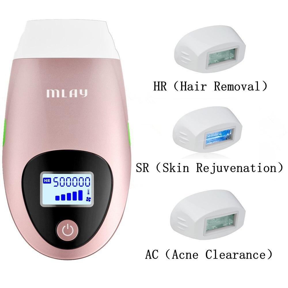 MLAY IPL Hair remover device 500000 Flashes Permanent Hair Removal Machine Bikini Trimmer Face Body Underarm Electric depilador