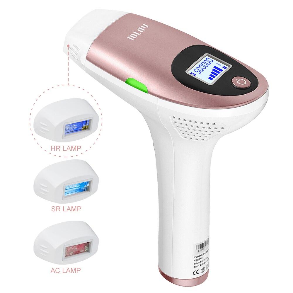 MLAY IPL Hair remover device 500000 Flashes Permanent Hair Removal Machine Bikini Trimmer Face Body Underarm Electric depilador