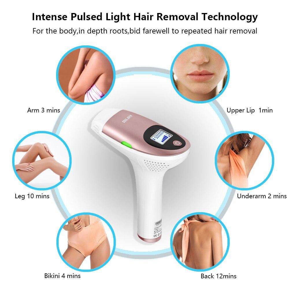 MLAY IPL Hair remover device 500000 Flashes Permanent Hair Removal Machine Bikini Trimmer Face Body Underarm Electric depilador