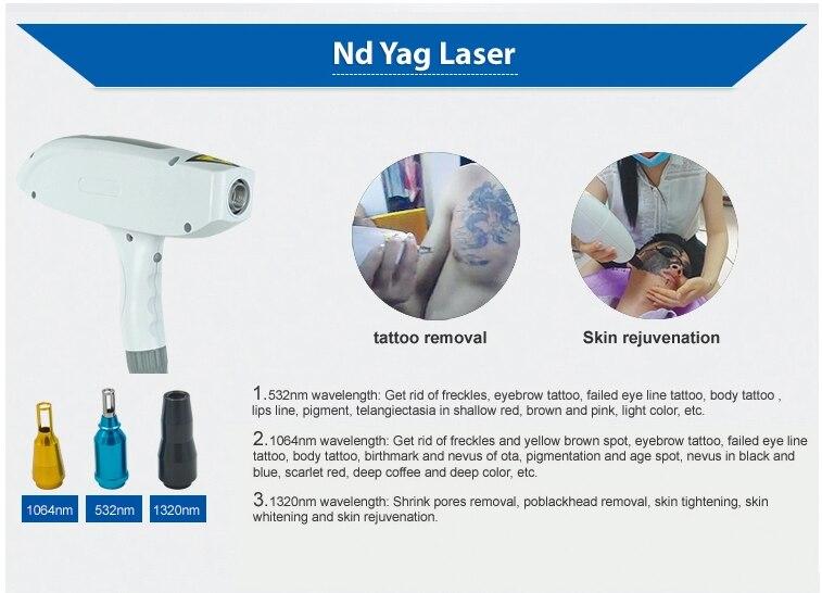 Factory Price 4 in 1 IPL 360 Magneto RF ND Yag Black Carbon Wrist Laser Skin Peel Hair Removal and Removal Tattoo Machine