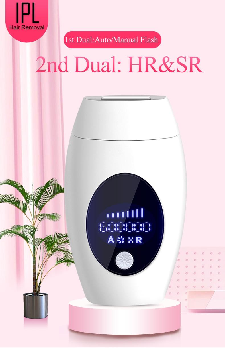 Mini 600000 flash permanent epilator laser hair removal machine electric for household permanent lip hair under the private part