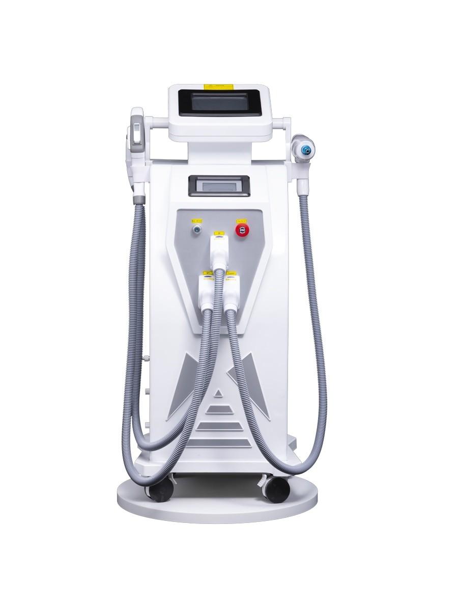 Professional Double Screen 3 In 1 IPL Laser Hair Removal Machine Tattoo Removal Laser Skin Rejuvenation Laser Epilator With RF