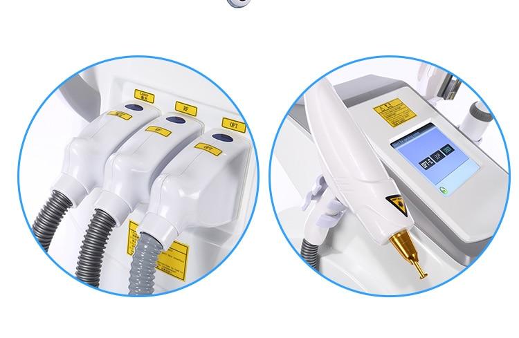 Factory Price IPL SHR / RF / Elight / ND Yag Laser for Black Carbon Wrist Skin Peeling Hair Removal and Tattoo Removal Machine