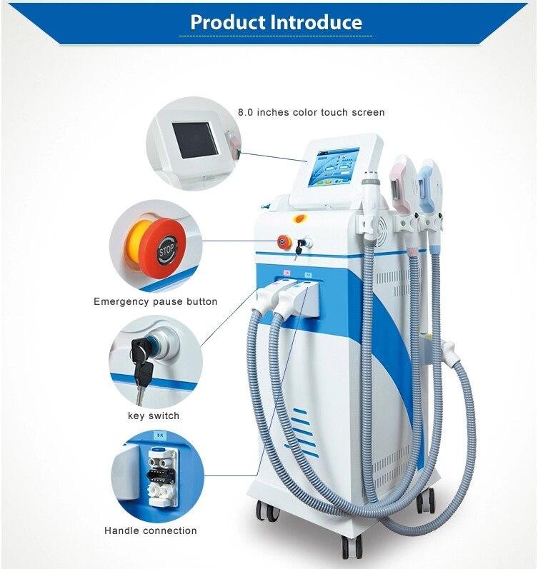 Factory Price IPL 360 Magneto / RF / Elight / ND Yag Laser for Black Carbon Wrist Skin Peeling Hair Removal and Tattoo Removal