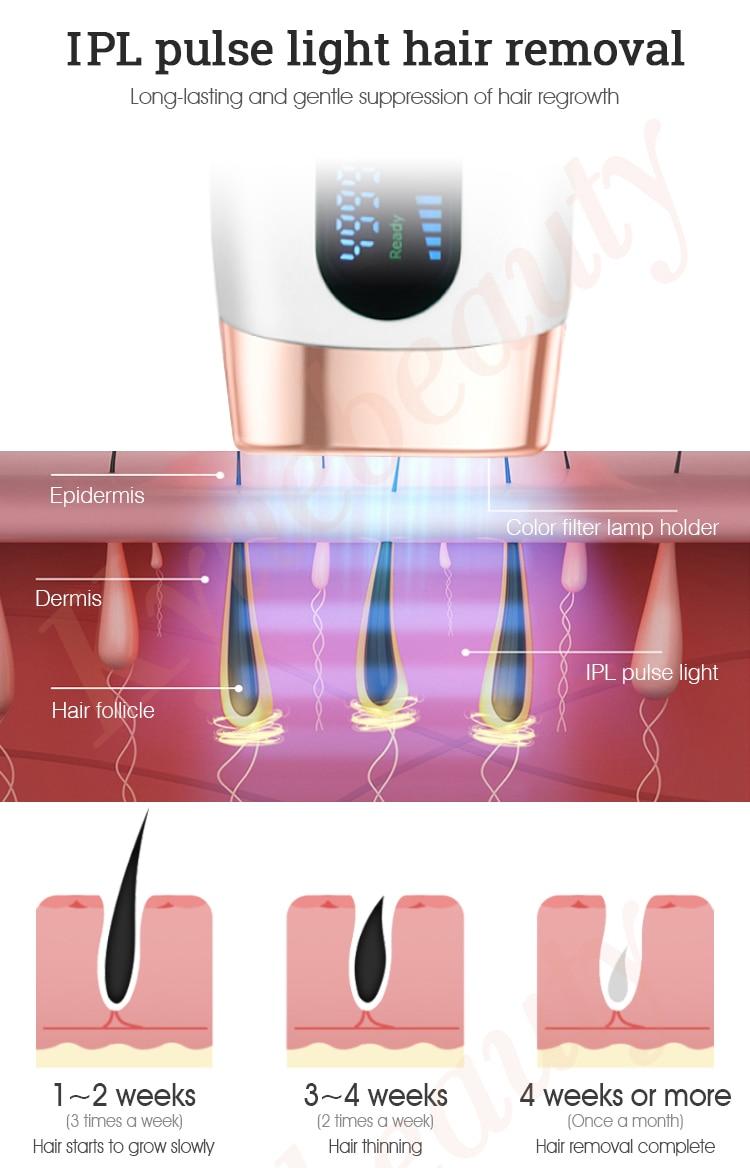 600000 flash professional permanent IPL epilator laser hair removal electric photo women painless threading hair remover machine