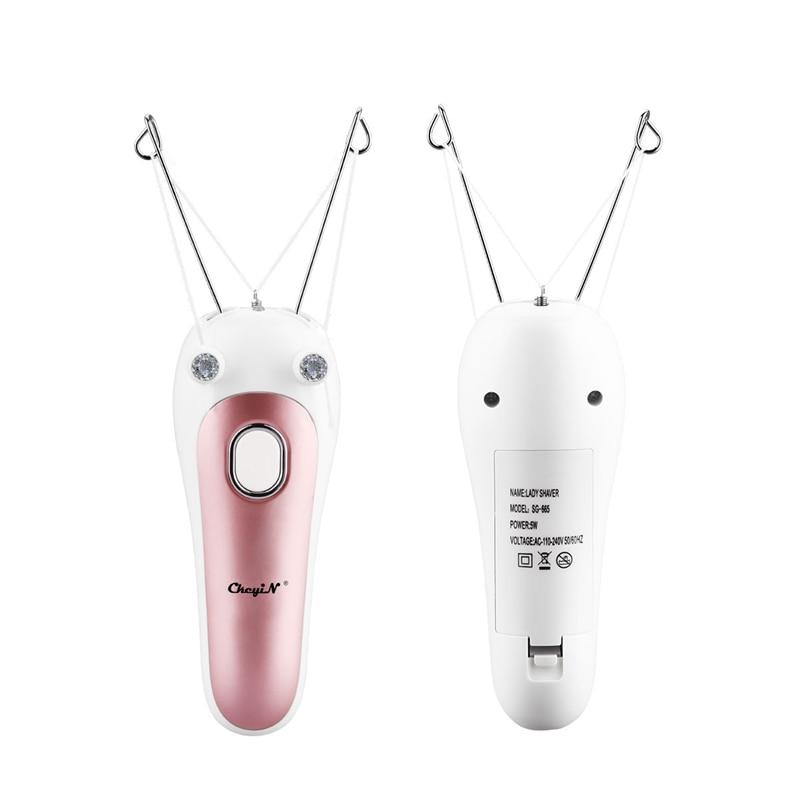 Ckeyin Electric Facial Hair Remover Female Body leg Face Cotton Thread Epilator Shaver Mini Women Hair Removal Beauty Machine 50