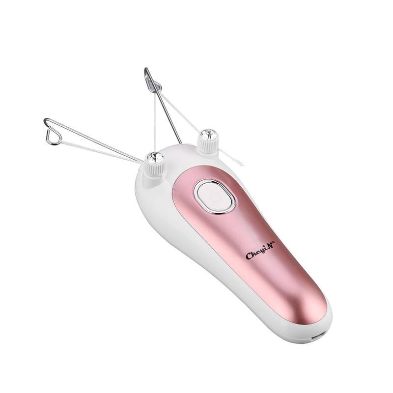 Ckeyin Electric Facial Hair Remover Female Body leg Face Cotton Thread Epilator Shaver Mini Women Hair Removal Beauty Machine 50