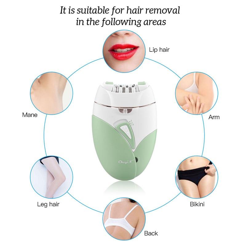 Ckeyin USB Rechargable Women Epilator Body Leg Hair Removal Depilator Shaver Female Electric Shaving Apparatu Depilation Machine