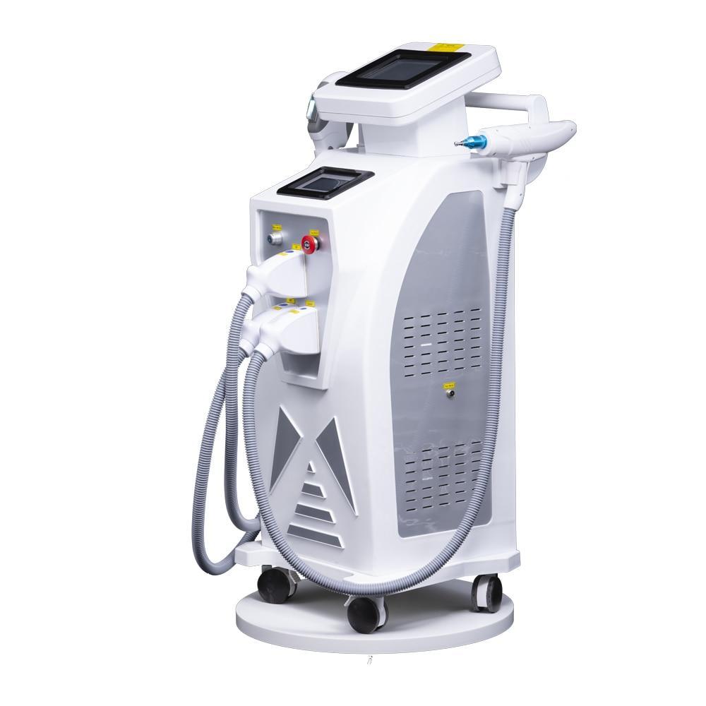 OPT/IPL Laser E-Light Permanent Hair Removal Machine Double Screen 1064nm 532nm 1320nm NG-YAG Tattoo Removal With Carbon Peeling