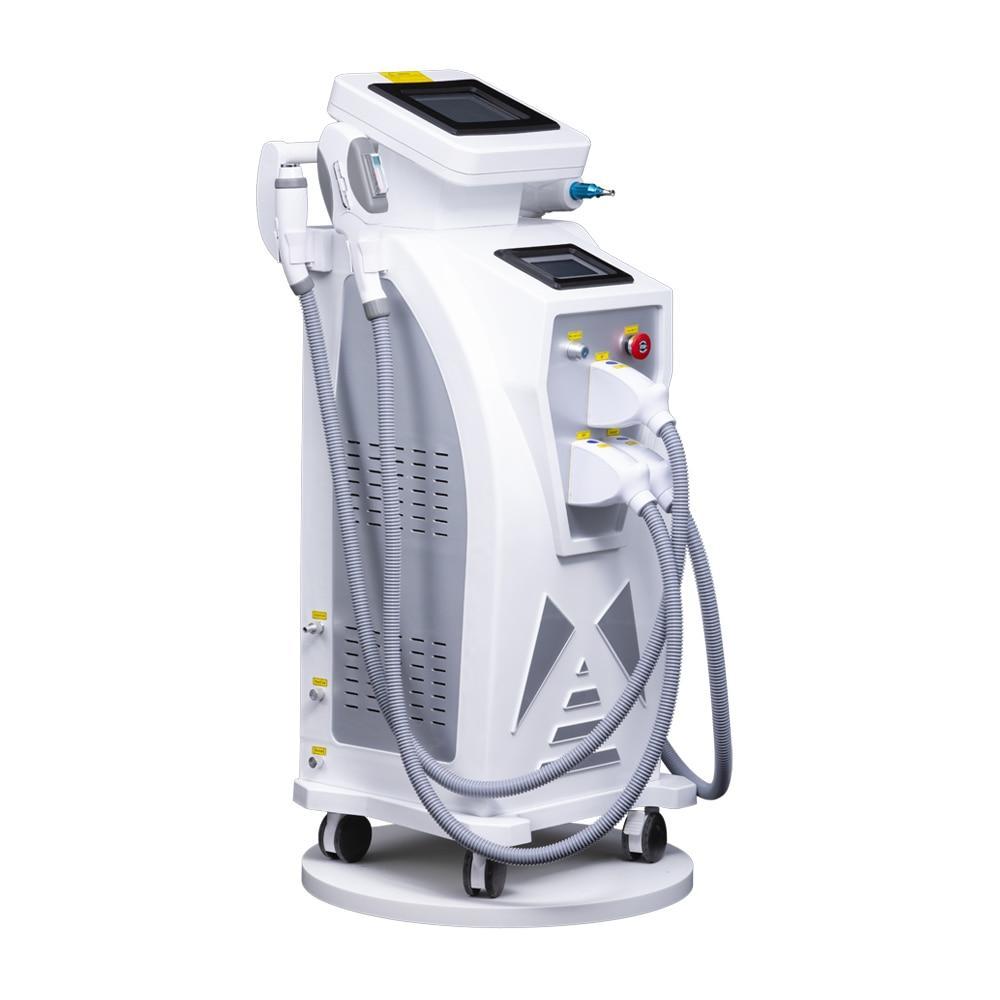 OPT/IPL Laser E-Light Permanent Hair Removal Machine Double Screen 1064nm 532nm 1320nm NG-YAG Tattoo Removal With Carbon Peeling