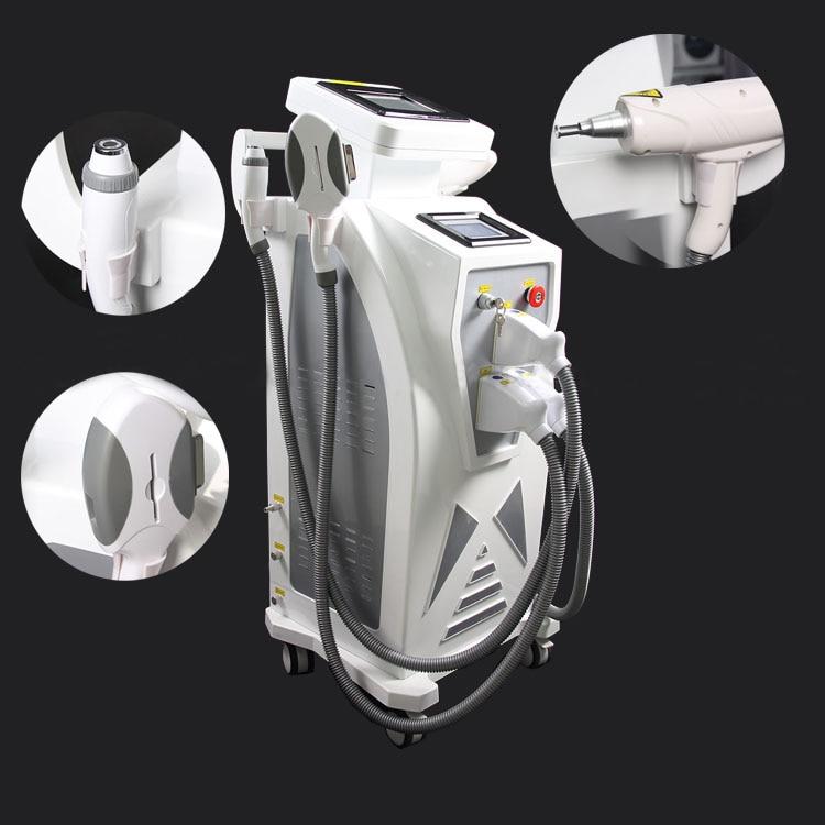 OPT/IPL Laser E-Light Permanent Hair Removal Machine Double Screen 1064nm 532nm 1320nm NG-YAG Tattoo Removal With Carbon Peeling
