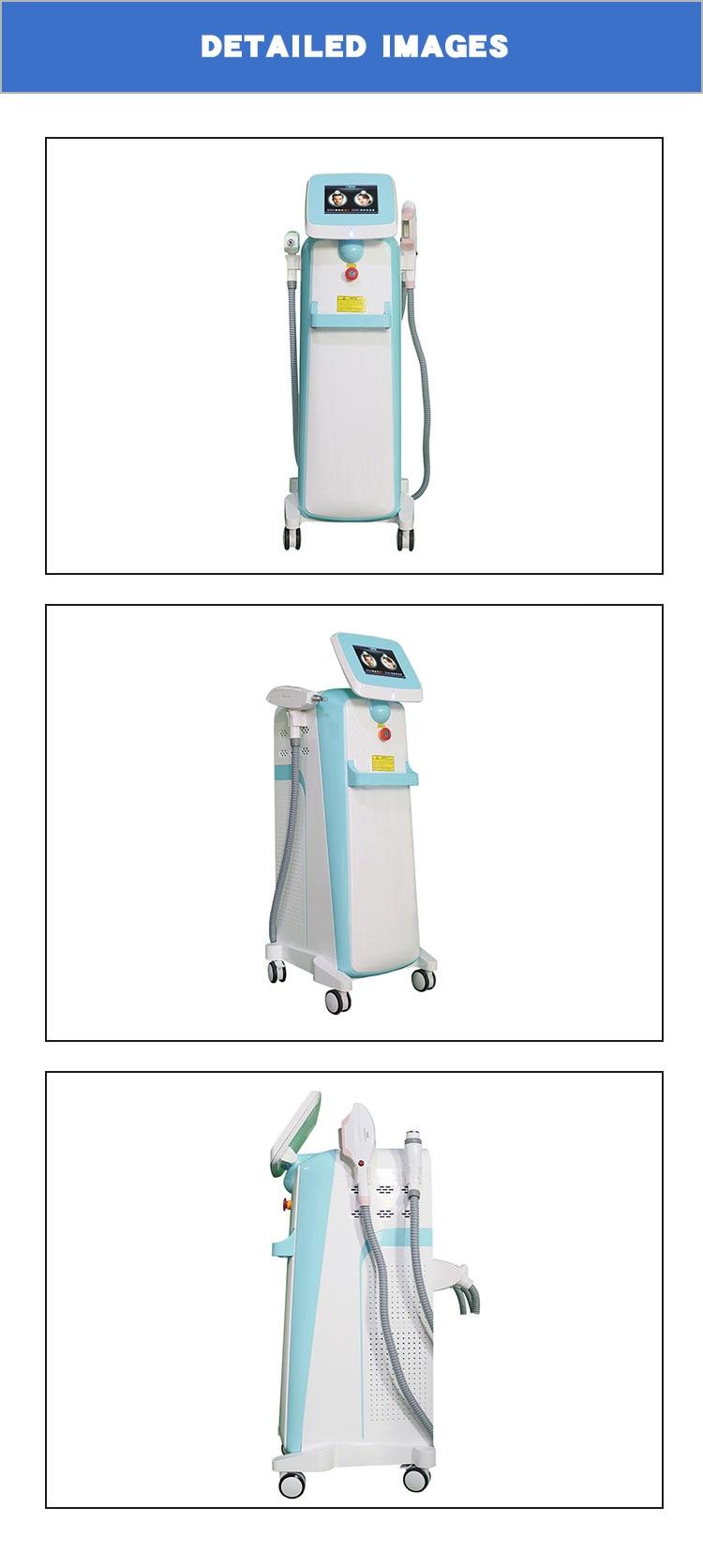 Newest 3 in 1 Permanent Hair Removal Skin Rejuvenation Machine OPT RF Nd-Yag Laser E-light IPL SHR 360 Magneto Optical System