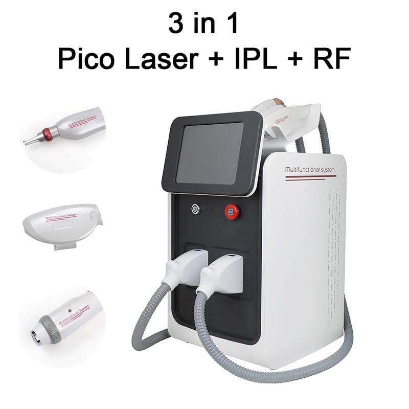 2022 BEST 3 in 1 Multifunctional IPL Laser Hair Removal Machine Nd Yag Laser Tattoo Removal Machine RF Facial Lifting Hair Remov