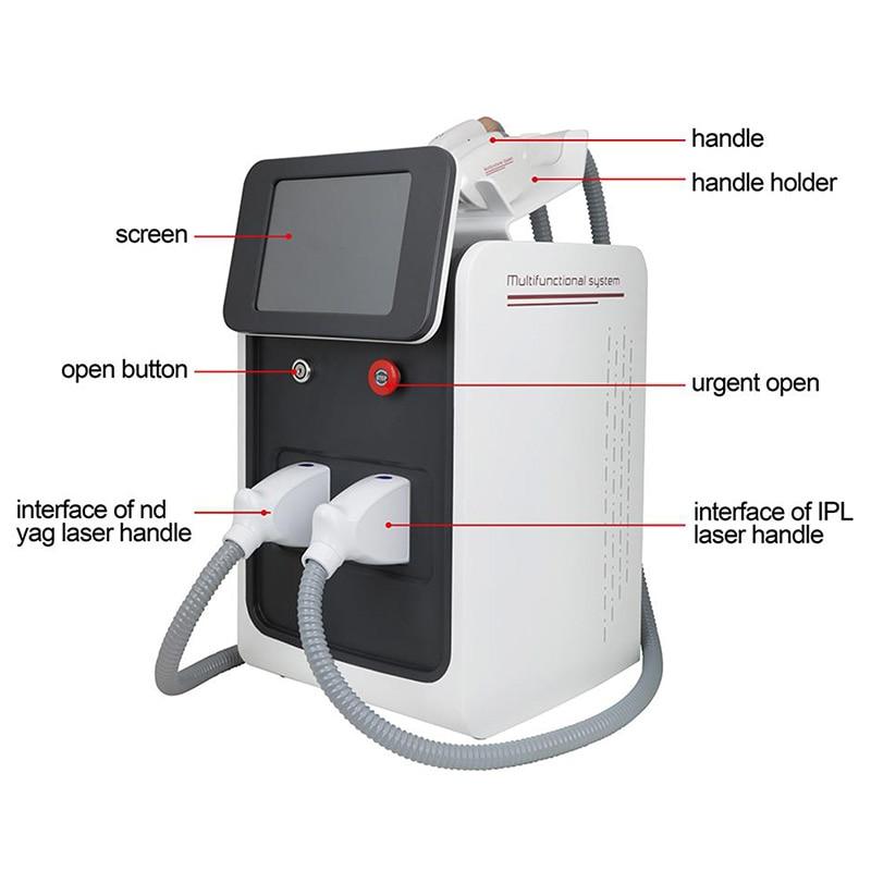 2022 BEST 3 in 1 Multifunctional IPL Laser Hair Removal Machine Nd Yag Laser Tattoo Removal Machine RF Facial Lifting Hair Remov