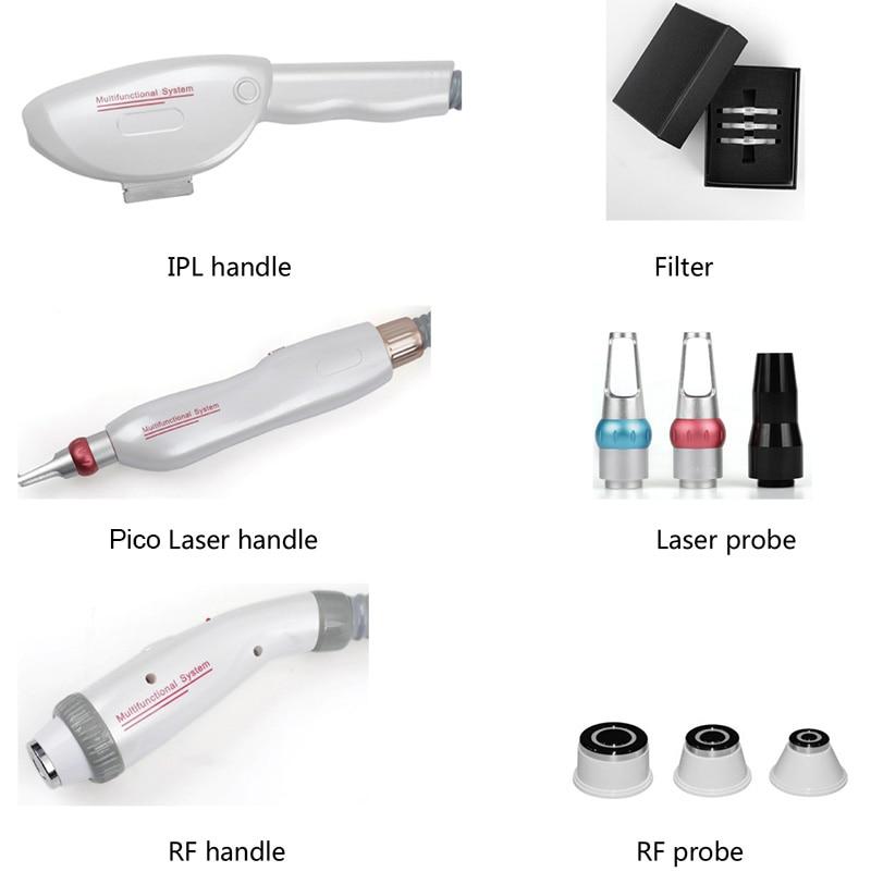 Hot sale 3 in1 E-light IPL RF Nd Yag Laser Multifunction Tattoo Removal Machine Permanent Laser Hair Removal Beauty Equipment