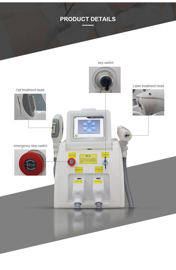 Desktop 2-in-1 IPL laser hair removal and Nd Yag laser tattoo removal machine