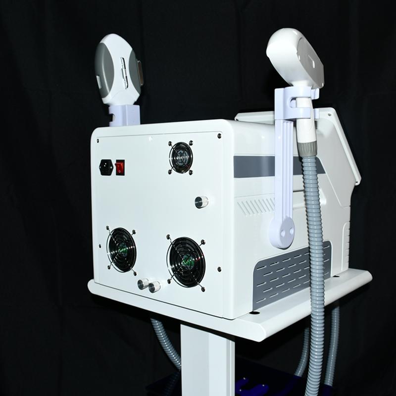 Portable OPT/SHR IPL Hair Removal &ND YAG Laser Tattoo Removal Carbon Stripping Machine For Salon With CE