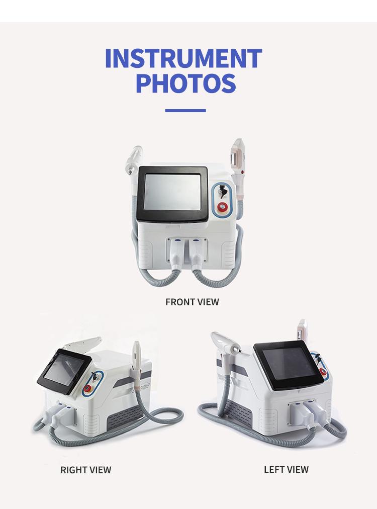 Portable OPT/SHR IPL Hair Removal &ND YAG Laser Tattoo Removal Carbon Stripping Machine For Salon With CE