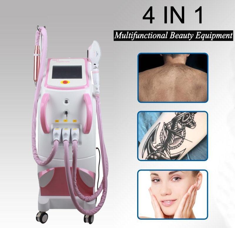 Multifunction 4 in 1 E-light IPL OPT SHR Rf ND Yag Laser Tattoo Removal Hair Removal Beauty Machine