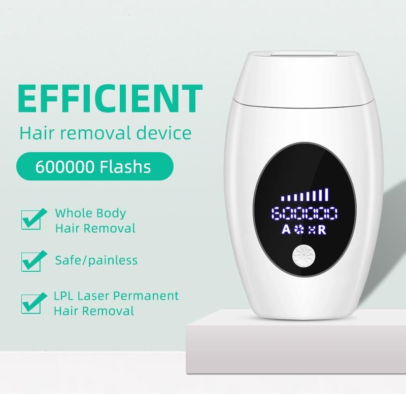 600000 flash Professional Permanent IPL Laser Depilator hair remover machine Photoepilator for women with replacement lamp head