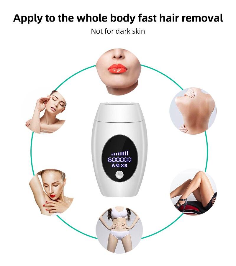 600000 flash Professional Permanent IPL Laser Depilator hair remover machine Photoepilator for women with replacement lamp head