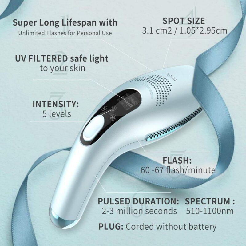 Permanent Hair Removal Painless Epilator Upgraded Unlimited Flashes Fastest ICE COOL IPL Laser Hair Removal Device - Image 4