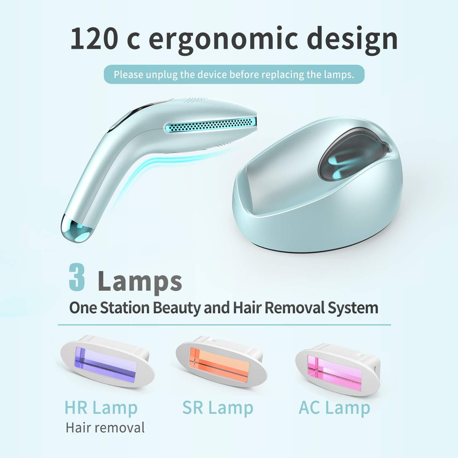 DEESS GP590 Permanent Hair Removal,Upgraded Unlimited Flashes,Fastest ICE COOL IPL Laser Hair Removal Device Painless Epilator