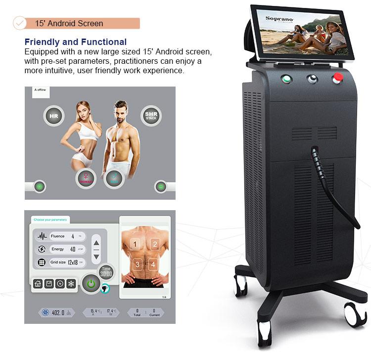 High Quality Painless 808nm Diode Laser Hair Removal Machine 755 808 1064nm Germany Bar 808/755/1064nm Tri Wavelength Depilation