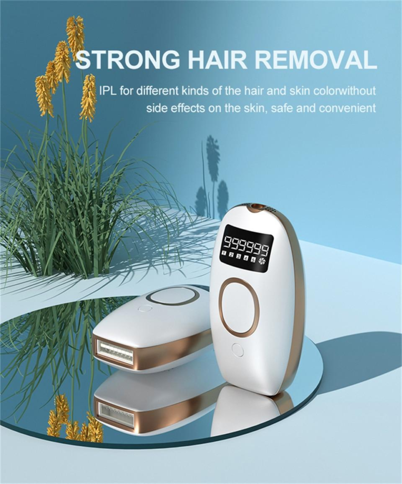 Laser Epilator Hair Removal Device 999999 Flashes IPL Pulsed Light Depilatory With Led Display For Women