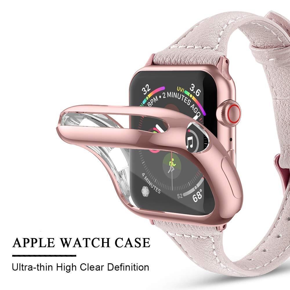 Cover For Apple Watch case 44mm/40mm iWatch 3 42mm/38mm Accessories TPU Bumper Screen Protector Apple watch series 5 4 3 se 6