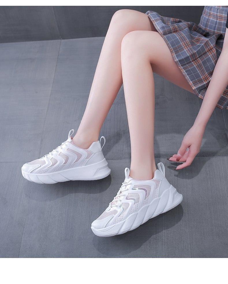 Thick-soled Old Shoes Women Sneakers 2021 New Student Sports Shoes Women Ins Trendy White Running Shoes Zapatillas De Deporte