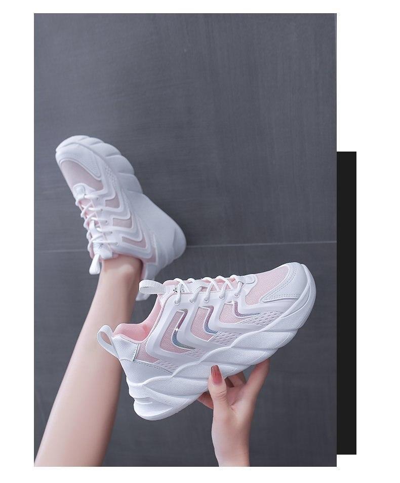 Thick-soled Old Shoes Women Sneakers 2021 New Student Sports Shoes Women Ins Trendy White Running Shoes Zapatillas De Deporte