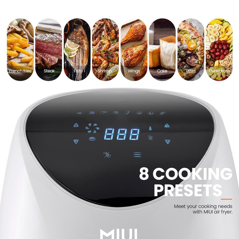 MIUI 4.6L Electric Air Fryer Oven MI-CYCLONE 360°Baking LED Touchscreen Deep Fryer without Oil Top Configurations Flagship