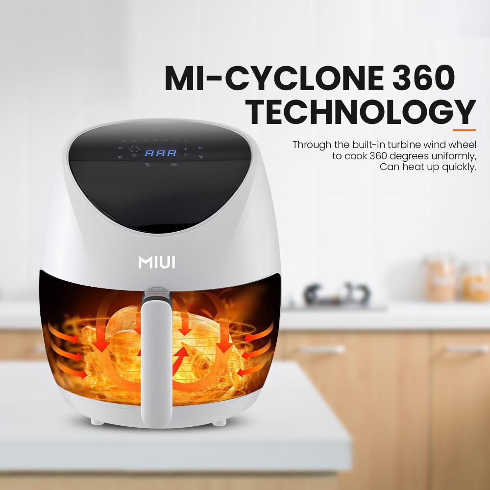 MIUI 4.6L Electric Air Fryer Oven MI-CYCLONE 360°Baking LED Touchscreen Deep Fryer without Oil Top Configurations Flagship