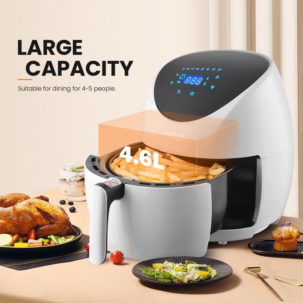 MIUI 4.6L Electric Air Fryer Oven MI-CYCLONE 360°Baking LED Touchscreen Deep Fryer without Oil Top Configurations Flagship