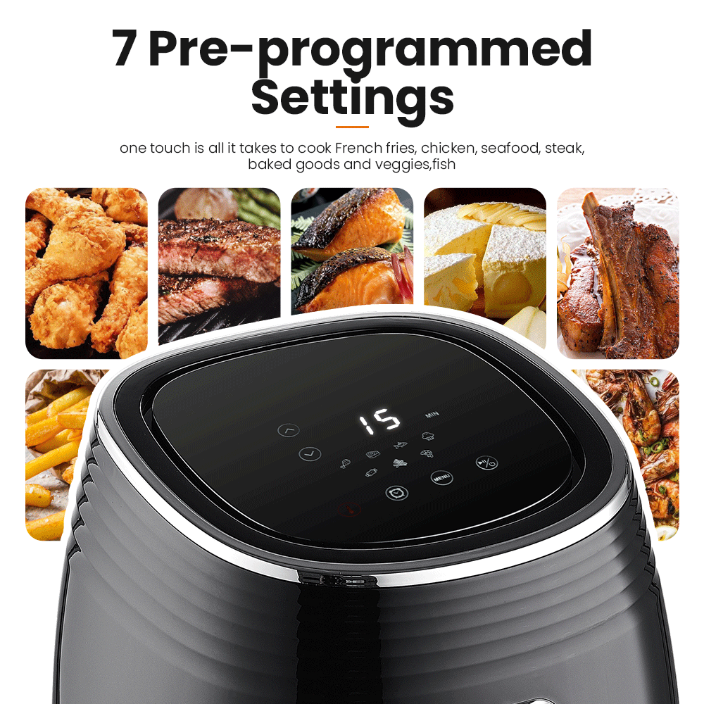 MIUI 3.2L Touch Screen Air Fryer, Home Oil-Free Electric Fryer Oven, 2022 Microfat Earl Series 1300-1500W, French Fries & Roaste