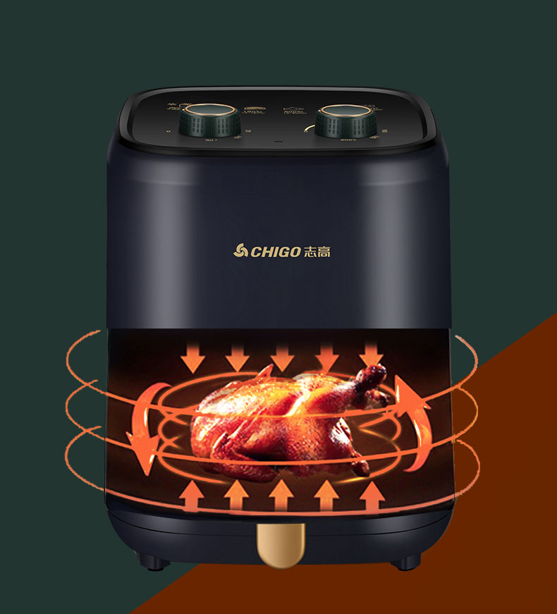 Original Electric Air Fryer No Oil Home Intelligent 5L Large Capacity Multifunction LED Touchscreen Deep Fryer without Oil