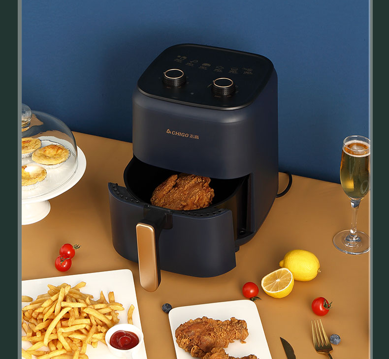 Original Electric Air Fryer No Oil Home Intelligent 5L Large Capacity Multifunction LED Touchscreen Deep Fryer without Oil