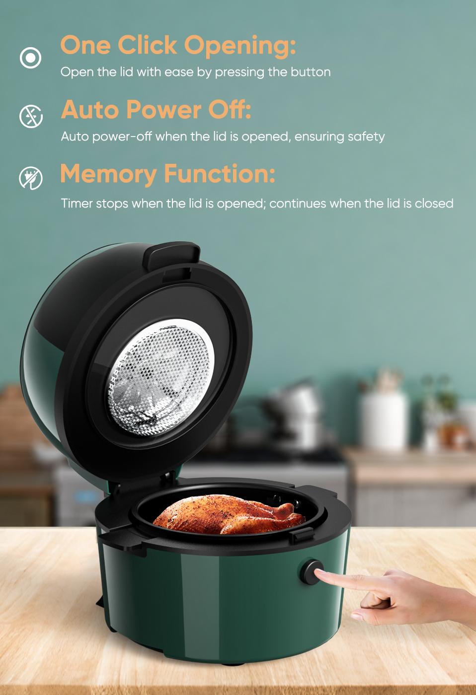 YAXIICASS Electric Air Fryer 8L Large Capacity Fryers Without Oil Air Fryer Free Shipping Oil-Free Air Fryer With Visual Window