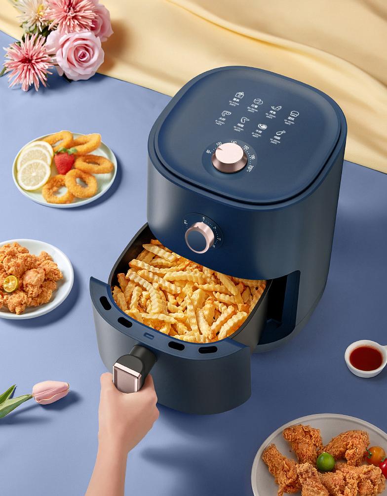 3.5LSmart Air Fryer Electric Oven Multi-Functional No Smoke Oil Free Fryer Pizza Potatoes Fries Chicken Wings Baking Machine