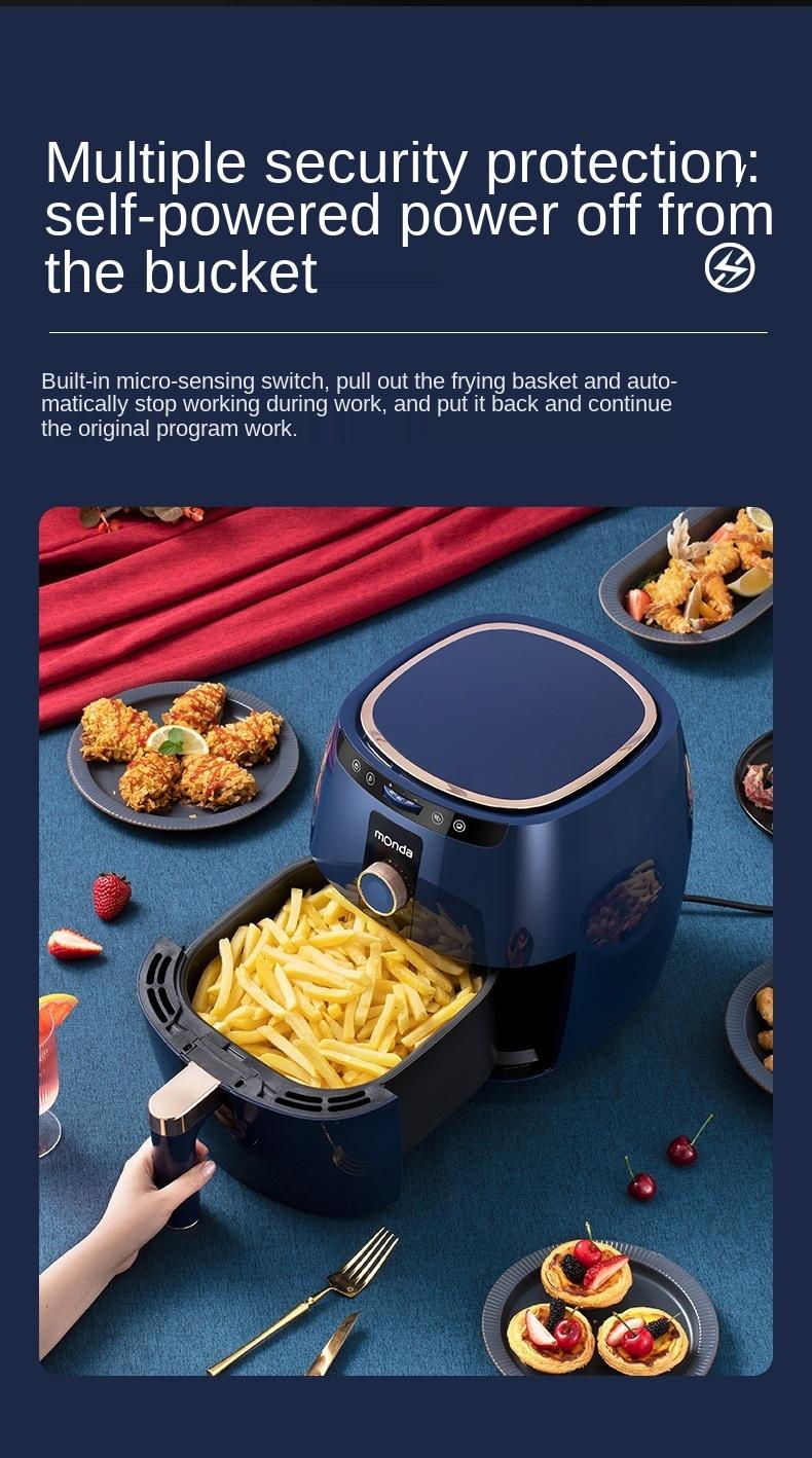 Monda 6.5L Air Fryer Without Oil Home Cooking Automatic Intelligent Oven Electric Deep Airfryer Cooker French Fries Pizza