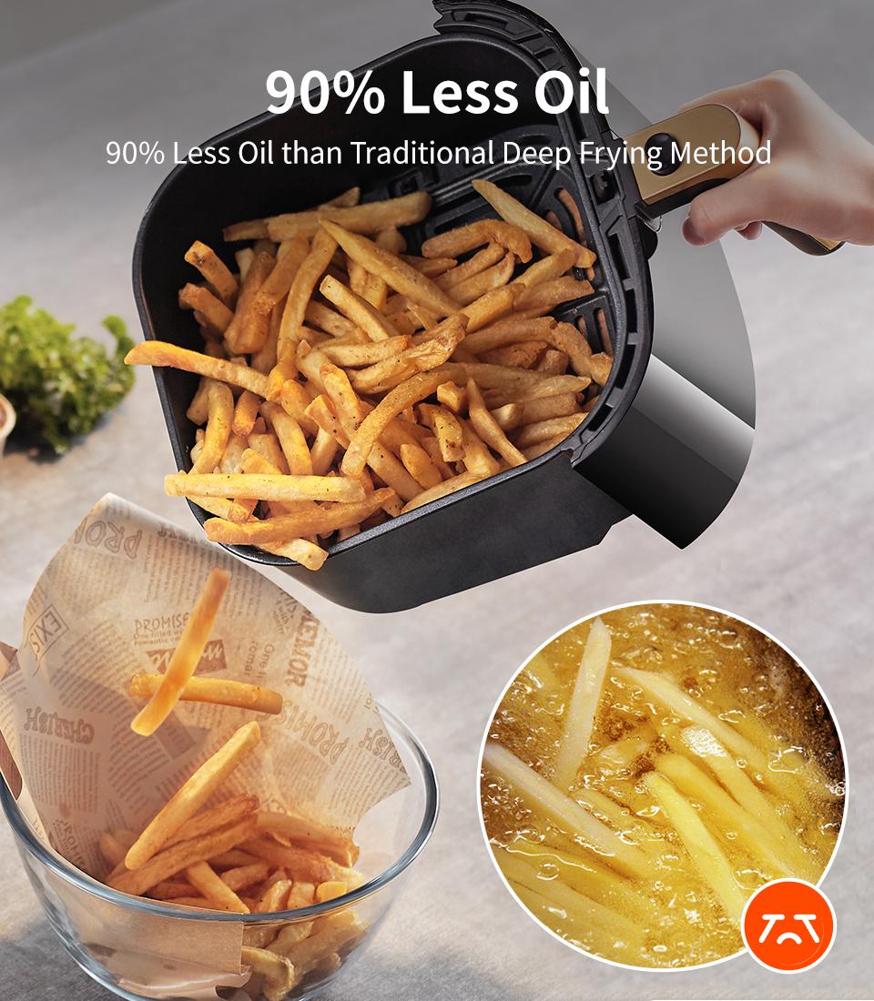 Ultenic K10 Air Fryer Without Oil APP and Voice Control 5L Hot Electric Oven Oilless Cooker Intelligent Multipurpose Deep Fryer