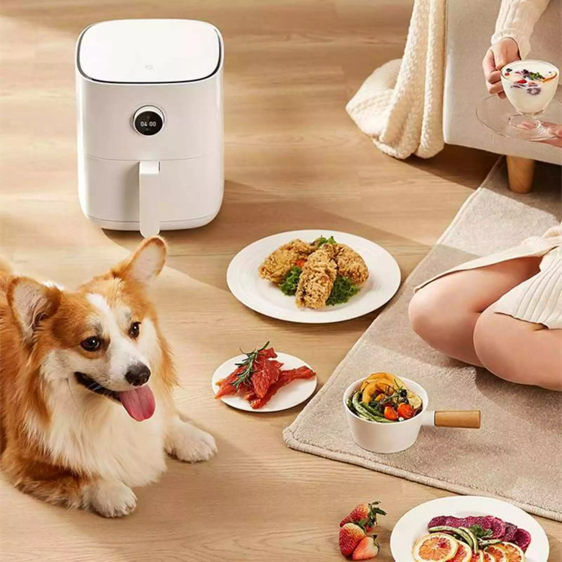 Newest Xiaomi Mijia Intelligent Air Fryer 1500W 3.5L Air Fryer for Baking Roasting Dehydrating Support Mijia App Control