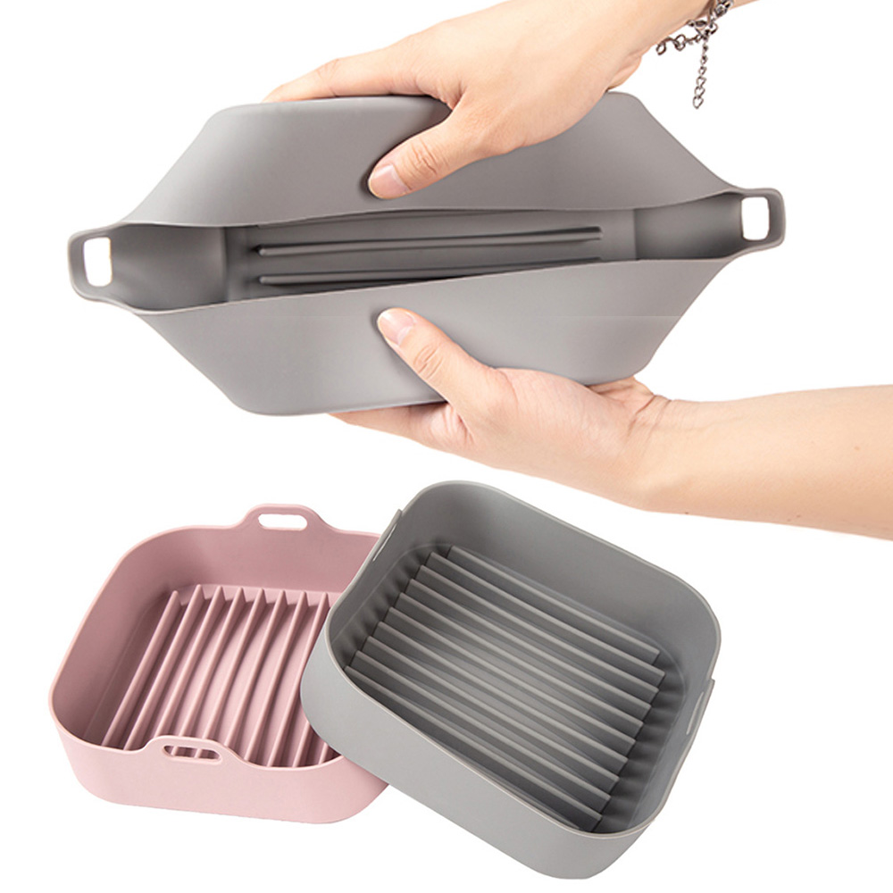 Multifunctional Air Fryers Oven Accessories AirFryer Silicone Pot Bread Fried Chicken Pizza Basket Baking Tray FDA Baking Dishes