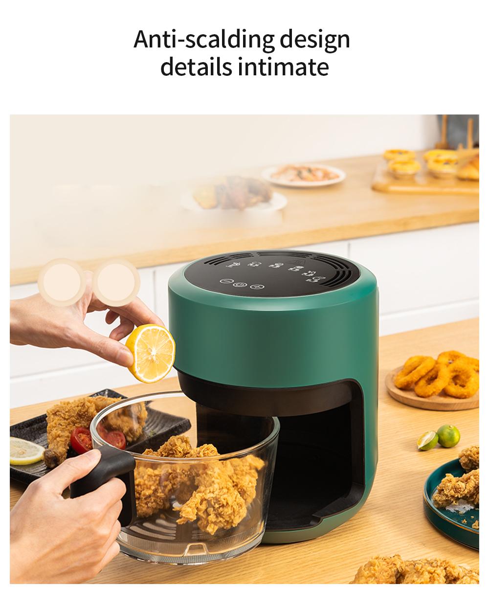 ANYUFA 2.5L Electric Air Fryer 1000W Digital Visual Airfryer360°Baking LED Touchscreen Deep Fryer without Oil For Home Cooking